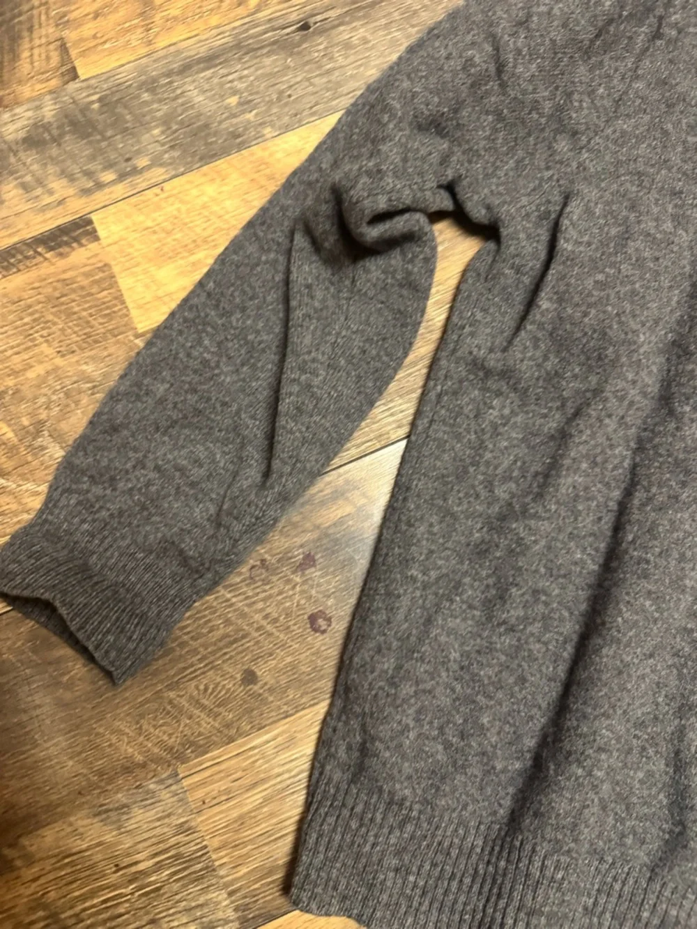 Ralph Lauren Charcoal Lambswool Crewneck Sweater with Polo Logo - Picture 7 of 9